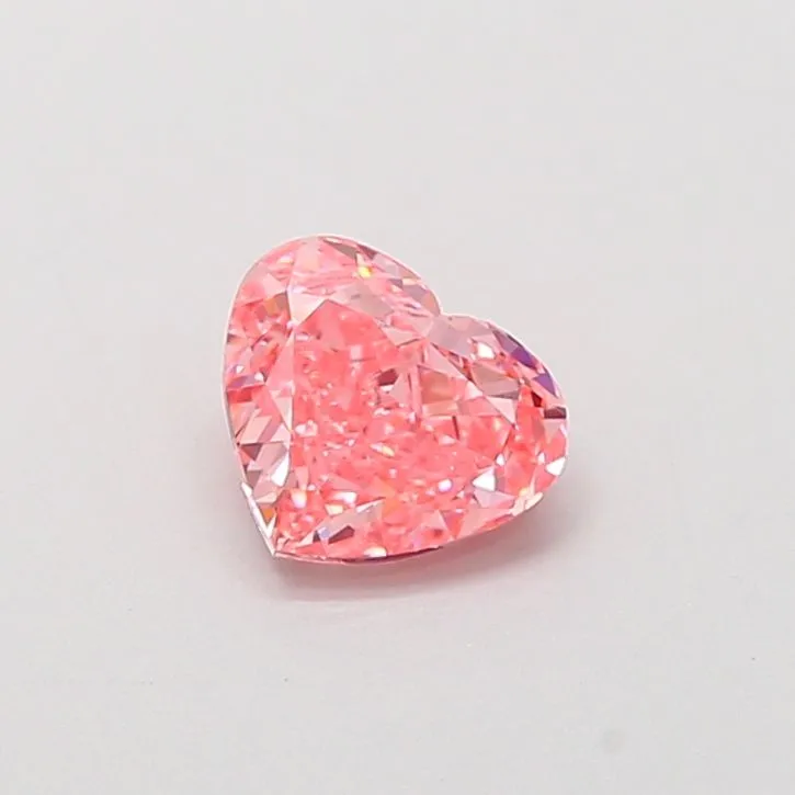 1.00ct HEART Fancy Vivid Pink VVS2 Coloured Lab diamond