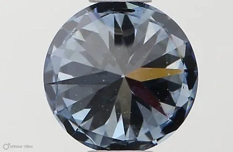0.51ct ROUND Fancy Vivid Blue SI2 Coloured Lab diamond