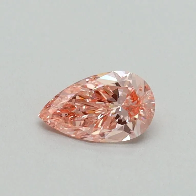 0.33ct PEAR Fancy Vivid Pink VS1 Coloured Lab diamond