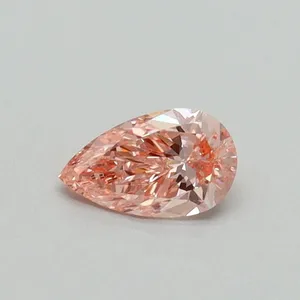 0.33ct PEAR Fancy Vivid Pink VS1 Coloured Lab diamond