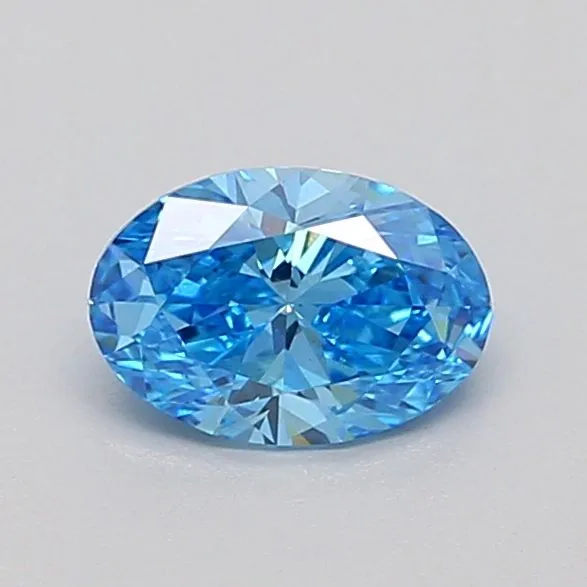 0.57ct OVAL Fancy Vivid Blue VS1 Coloured Lab diamond