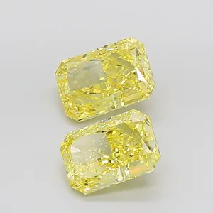 1.08ct RADIANT Fancy Vivid Yellow VS1 Coloured Lab diamond