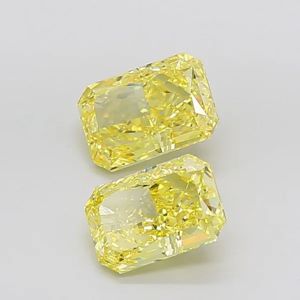 1.08ct RADIANT Fancy Vivid Yellow VS1 Coloured Lab diamond