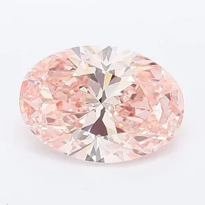 1ct OVAL Fancy Vivid Pink VS1 Coloured Lab diamond
