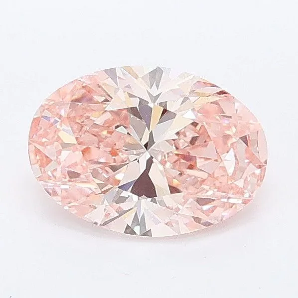1ct OVAL Fancy Vivid Pink VS1 Coloured Lab diamond