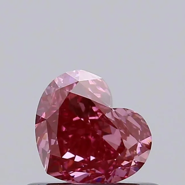 0.49ct HEART Fancy Vivid Pink VVS2 Coloured Lab diamond