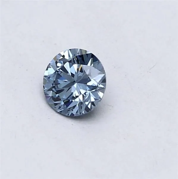 0.30ct ROUND Fancy Vivid Blue VS2 Coloured Lab diamond