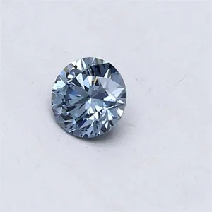 0.3ct ROUND Fancy Vivid Blue VS2 Coloured Lab diamond