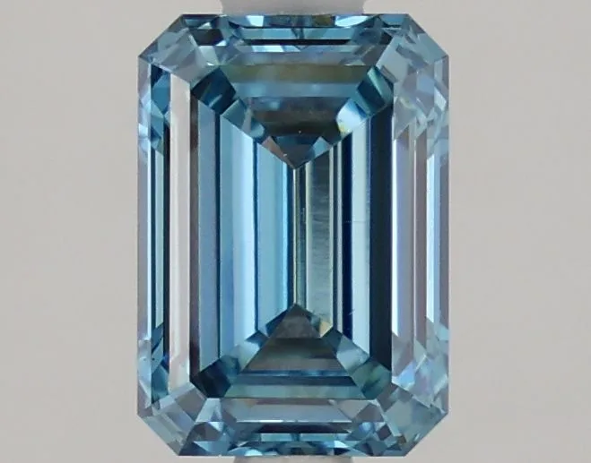 1.58ct EMERALD Fancy Vivid Blue VS1 Coloured Lab diamond