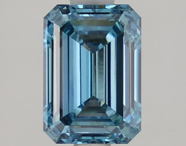 1.58ct EMERALD Fancy Vivid Blue VS1 Coloured Lab diamond