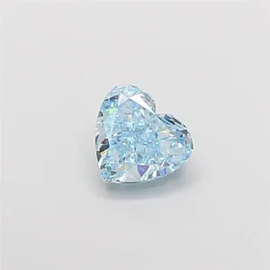 1.02ct HEART Fancy Vivid Blue VVS2 Coloured Lab diamond