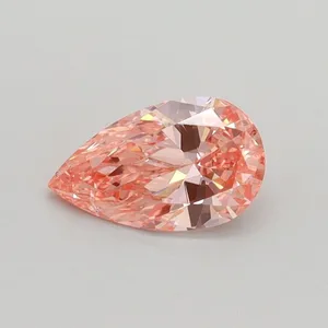 0.53ct PEAR Fancy Intense Pink SI1 Coloured Lab diamond