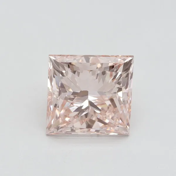 5.01ct PRINCESS Fancy Intense Pink VS1 Coloured Lab diamond