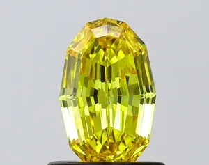 0.84ct OVAL Fancy Vivid Yellow VVS2 Coloured Lab diamond