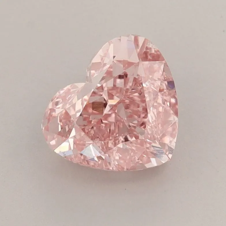 1.50ct HEART Fancy Vivid Pink VS1 Coloured Lab diamond