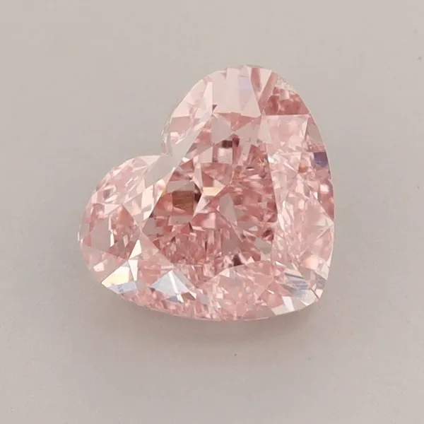 1.5ct HEART Fancy Vivid Pink VS1 Coloured Lab diamond