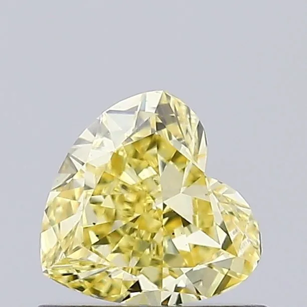 0.51ct HEART Fancy Intense Yellow VS1 Coloured Lab diamond