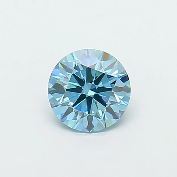 1.1ct ROUND Fancy Vivid Blue VVS2 Coloured Lab diamond