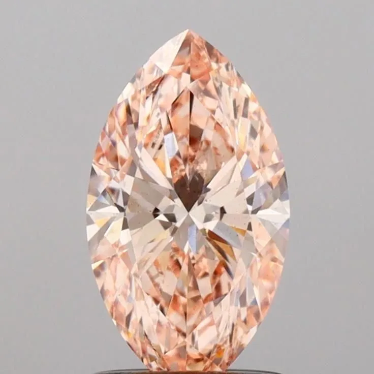 0.96ct MARQUISE Fancy Intense Pink VS2 Coloured Lab diamond