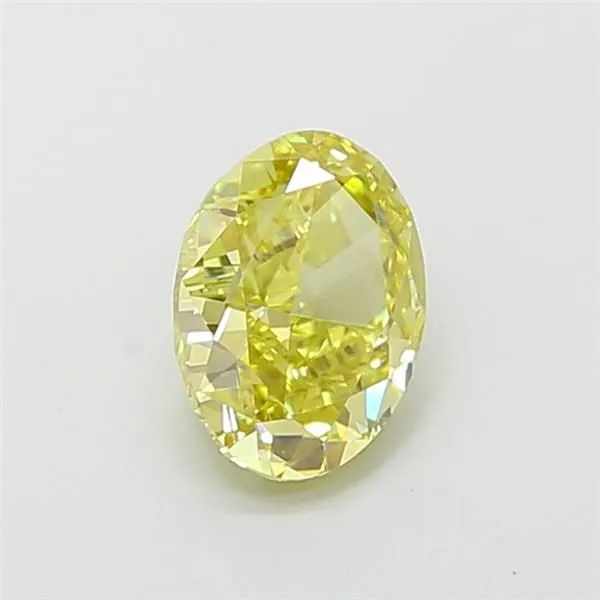 1.11ct OVAL Fancy Yellow VS1 Coloured Lab diamond