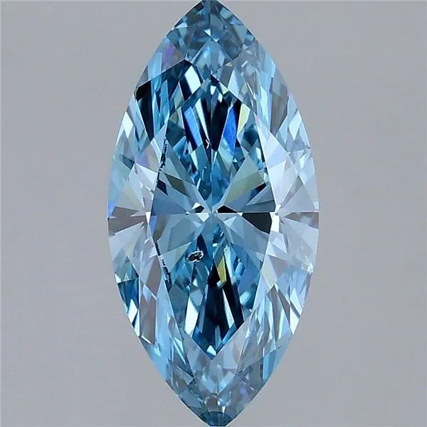 2.01ct MARQUISE Fancy Vivid Blue SI1 Coloured Lab diamond