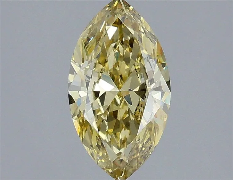 1.36ct MARQUISE Fancy Intense Yellow VVS2 Coloured Lab diamond