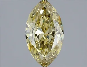 1.36ct MARQUISE Fancy Intense Yellow VVS2 Coloured Lab diamond