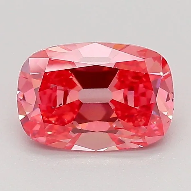 1.15ct CUSHION Fancy Vivid Pink VS1 Coloured Lab diamond