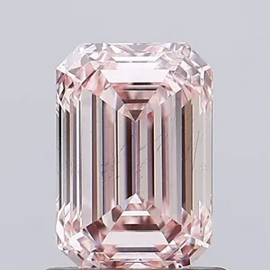 1.11ct EMERALD Fancy Pink VS2 Coloured Lab diamond