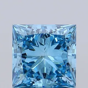 1.71ct PRINCESS Fancy Vivid Blue VS1 Coloured Lab diamond