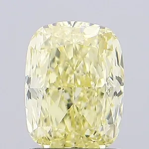 1.02ct CUSHION Fancy Intense Yellow VVS2 Coloured Lab diamond