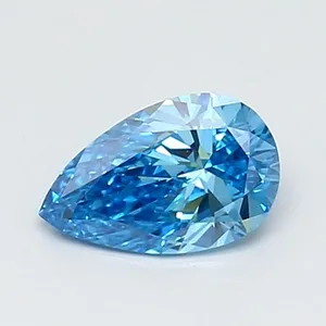 0.73ct PEAR Fancy Vivid Blue VVS2 Coloured Lab diamond