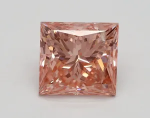 3ct PRINCESS Fancy Vivid Pink SI2 Coloured Lab diamond