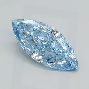 1.08ct MARQUISE Fancy Vivid Blue SI1 Coloured Lab diamond