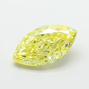 2.56ct MARQUISE Fancy Intense Yellow VS1 Coloured Lab diamond