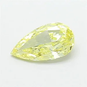 0.79ct PEAR Fancy Yellow VVS2 Coloured Lab diamond
