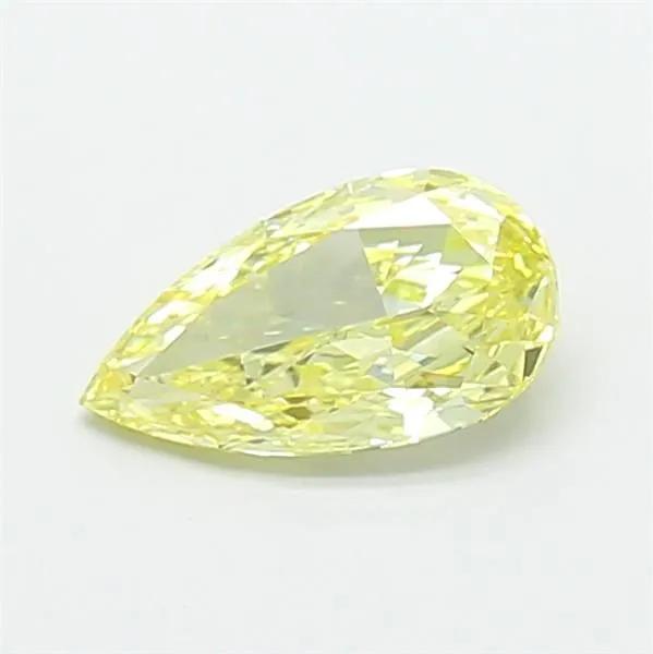 0.79ct PEAR Fancy Yellow VVS2 Coloured Lab diamond
