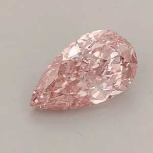 0.64ct PEAR Fancy Vivid Pink VS1 Coloured Lab diamond