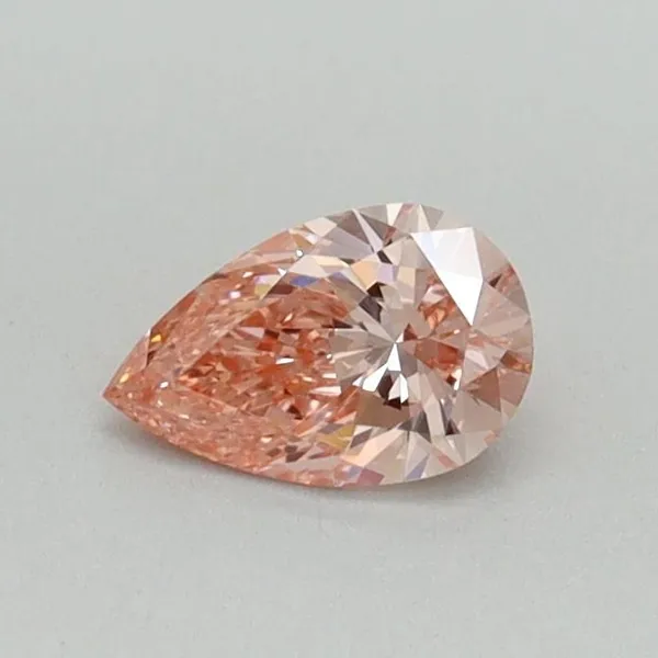 0.34ct PEAR Fancy Vivid Pink VS2 Coloured Lab diamond
