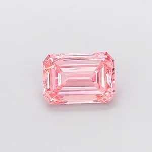 1.05ct EMERALD Fancy Vivid Pink VVS2 Coloured Lab diamond