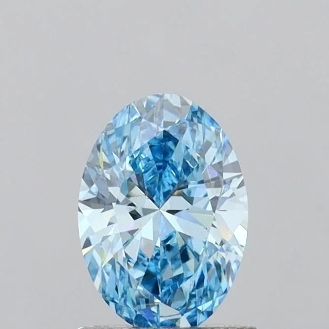 1.03ct OVAL Fancy Vivid Blue VS1 Coloured Lab diamond