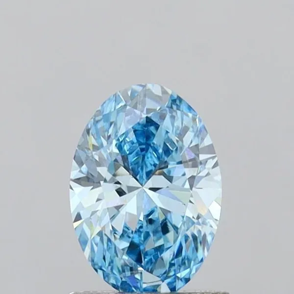 1.03ct OVAL Fancy Vivid Blue VS1 Coloured Lab diamond