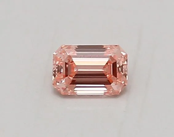 0.34ct EMERALD Fancy Vivid Pink VVS2 Coloured Lab diamond