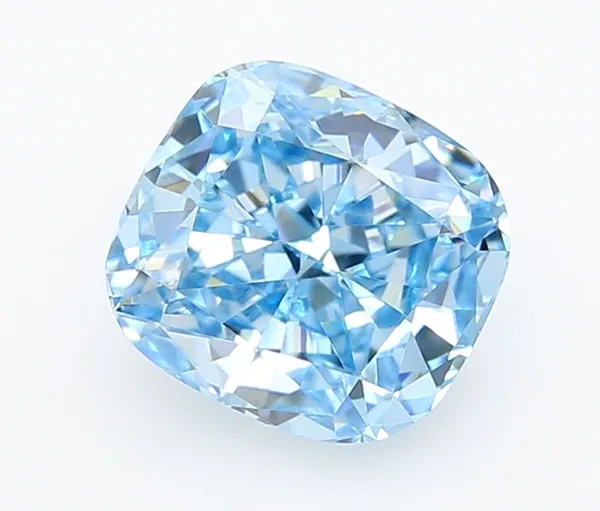 1.09ct CUSHION Fancy Vivid Blue VS1 Coloured Lab diamond