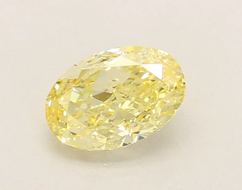 1.08ct OVAL Fancy Yellow VVS2 Coloured Lab diamond