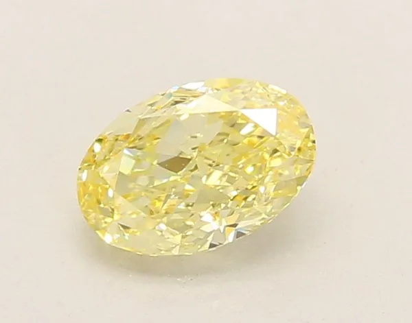 1.08ct OVAL Fancy Yellow VVS2 Coloured Lab diamond