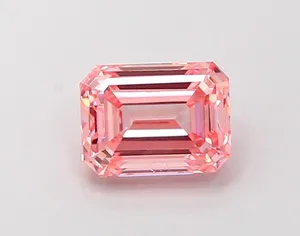 1.03ct EMERALD Fancy Intense Pink VS1 Coloured Lab diamond