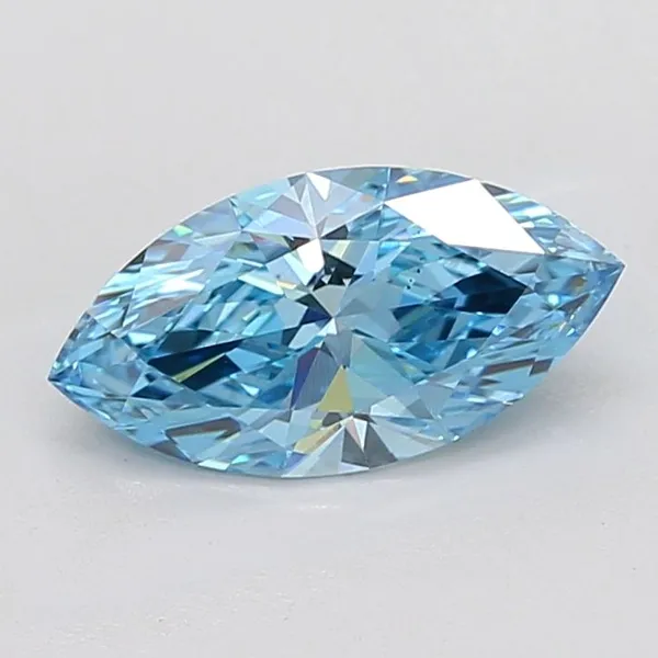 2.07ct MARQUISE Fancy Vivid Blue VS2 Coloured Lab diamond