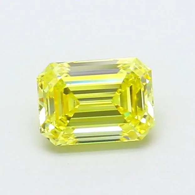 1.05ct EMERALD Fancy Vivid Yellow VS1 Coloured Lab diamond