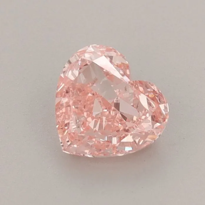 0.72ct HEART Fancy Vivid Pink VS2 Coloured Lab diamond